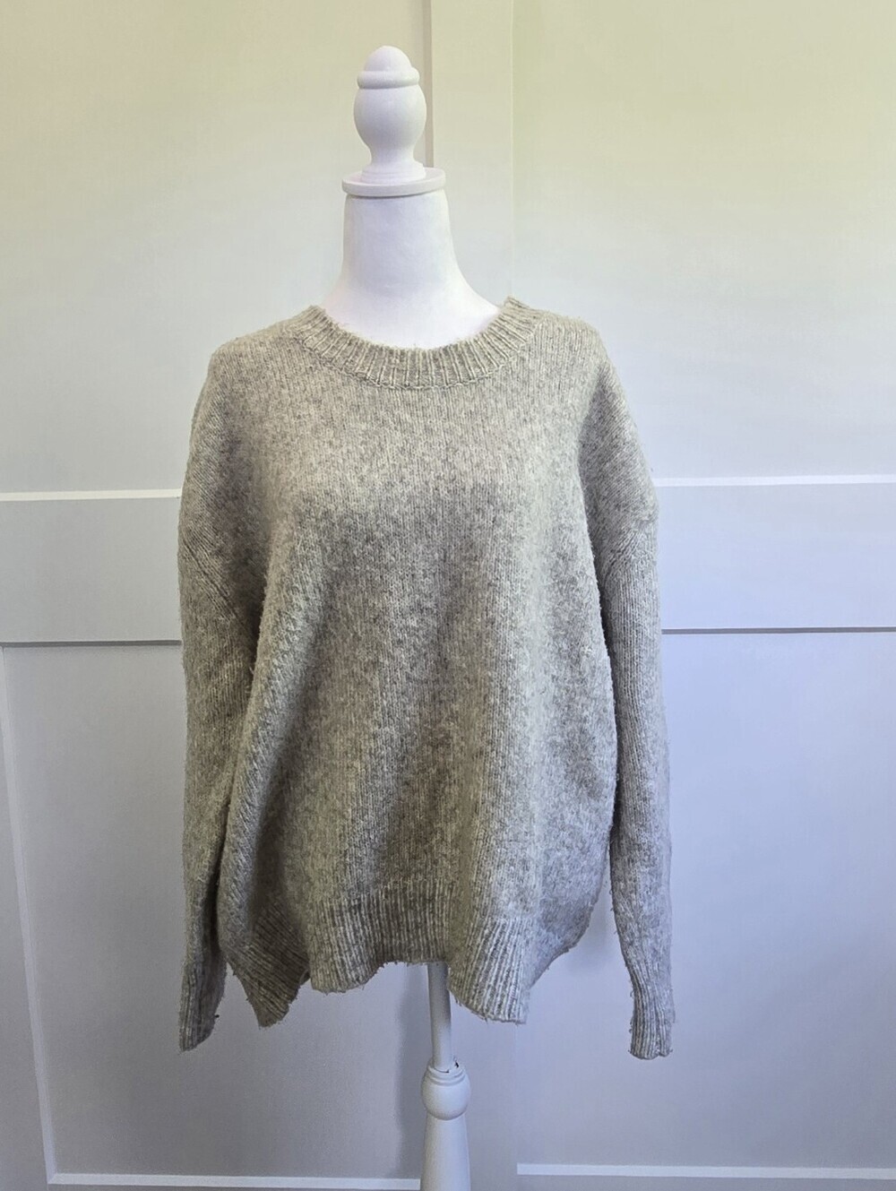 Zara Beige Large Over Sized Womens Sweater